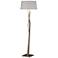 Facet 65.9" High Bronze Floor Lamp With Flax Shade