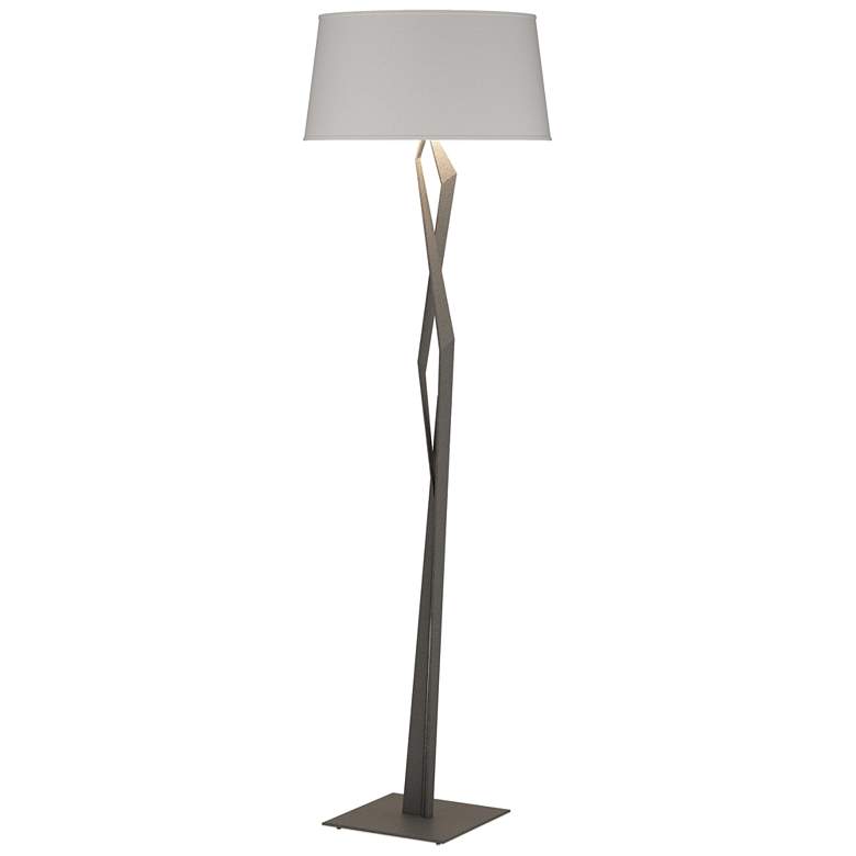 Image 1 Facet 65.9 inch High Natural Iron Floor Lamp With Flax Shade