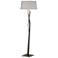 Facet 65.9" High Oil Rubbed Bronze Floor Lamp With Flax Shade