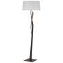 Facet 65.9" High Oil Rubbed Bronze Floor Lamp With Natural Anna Shade