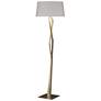 Facet 65.9" High Soft Gold Floor Lamp With Flax Shade