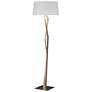 Facet 65.9" High Soft Gold Floor Lamp With Natural Anna Shade