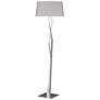Facet 65.9" High Vintage Platinum Floor Lamp With Flax Shade