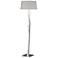 Facet 65.9" High Vintage Platinum Floor Lamp With Flax Shade