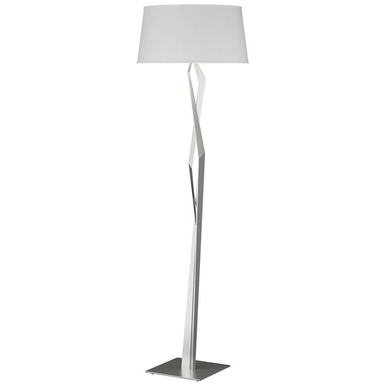 Image 1 Facet 65.9 inch High Vintage Platinum Floor Lamp With Natural Anna Shade