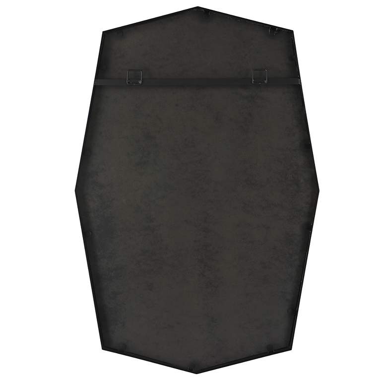 Image 6 Facet Satin Black 24" x 35 1/2" Octagonal Wall Mirror more views