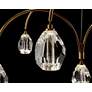 Faceted Cut Crystal 62" Wide Brass 9-Light LED Chandelier