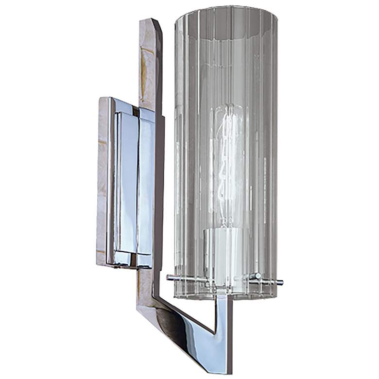 Image 1 Faceted Sconce Vanity Light - Chrome