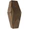 Faceted Wood Object 15" High Decorative Sculpture