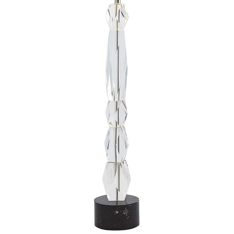 Image 3 Facette Modern Crystal Tall Table Lamp with Black Marble Base more views