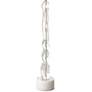 Facette Stacked Crystal Table Lamp with White Marble Base