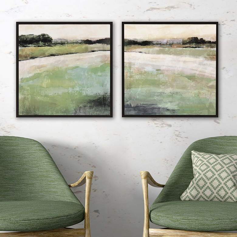 Fade 25&quot; Square 2-Piece Framed Wall Art Set 