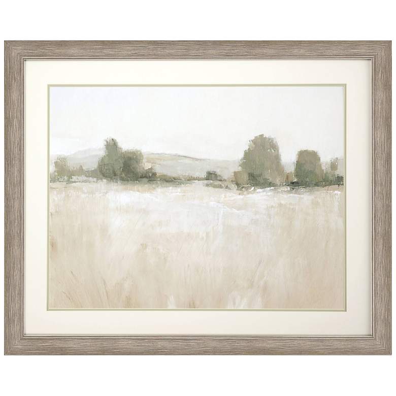 Image 1 Faded Distant Trees I 42" Wide Rectangular Framed Wall Art