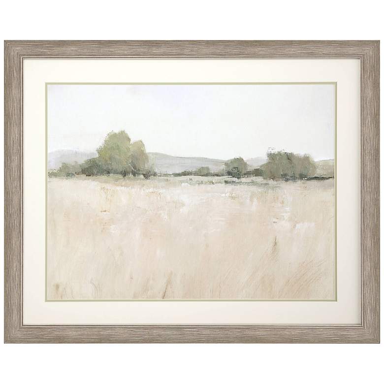 Image 1 Faded Distant Trees II 42" Wide Rectangular Framed Wall Art
