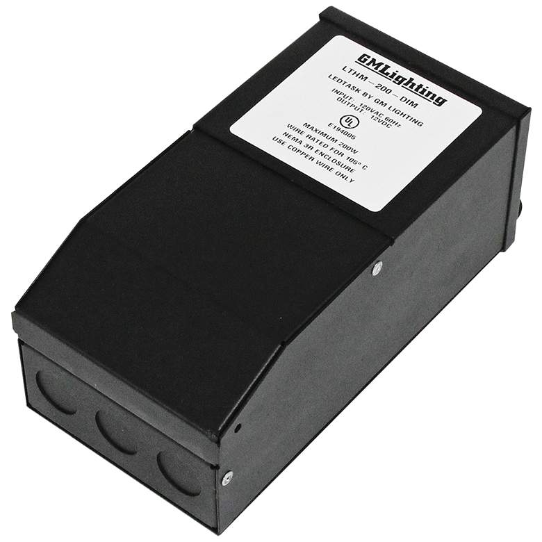 Image 1 Fair 4.1" Wide Black 24VDC 200W LED Dimmable Power Supply