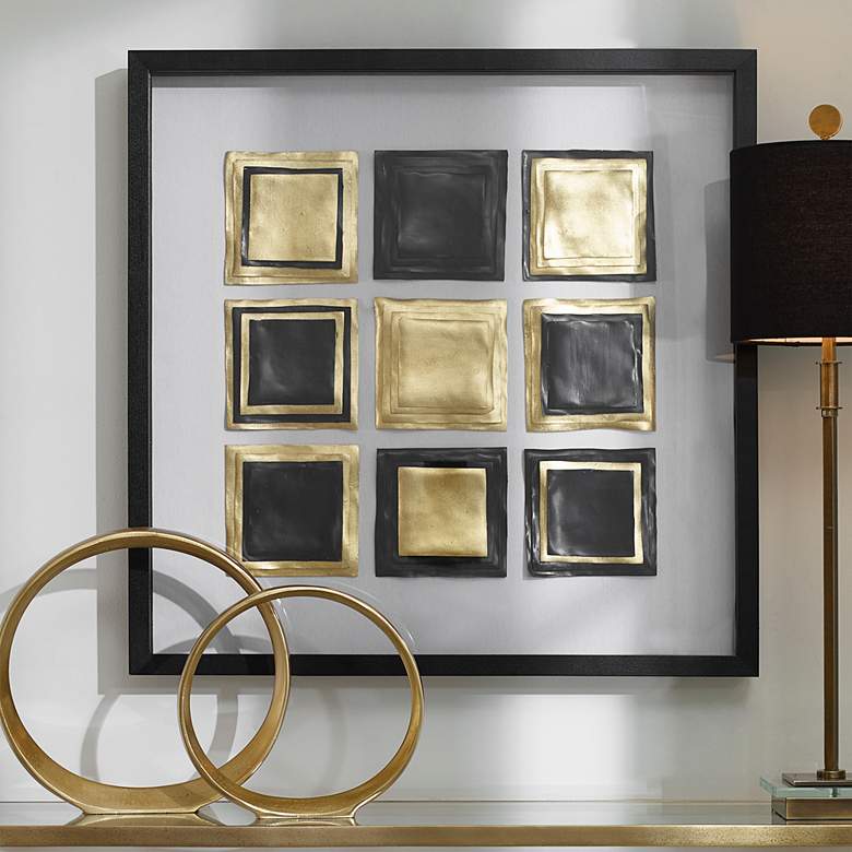 Image 1 Fair and Square 31 1/2" Square Shadow Box Framed Wall Art