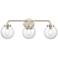 Fairbanks 22.75" Wide 3-Light Vanity Light - Brushed Nickel and Clear