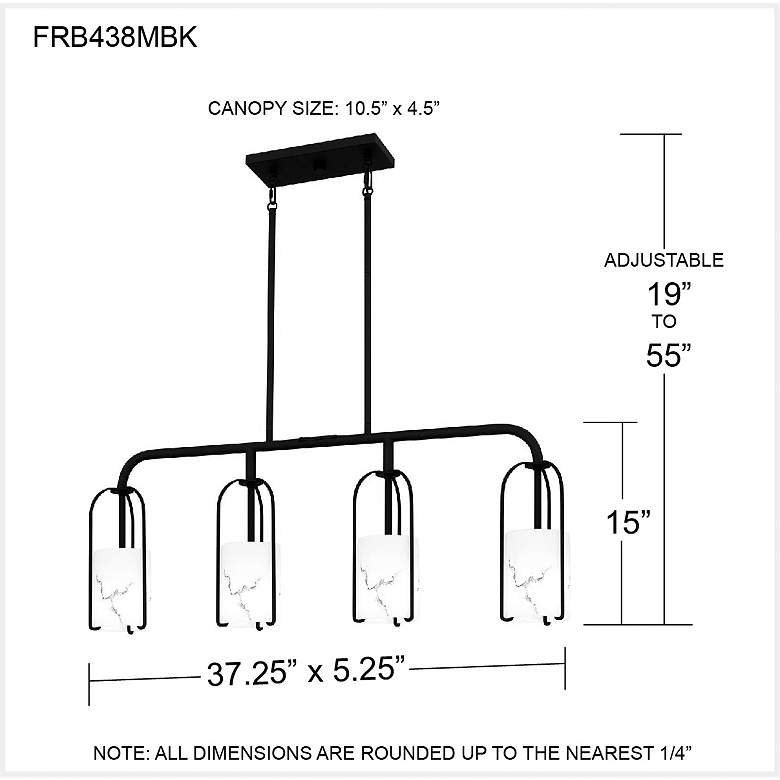 Image 7 Fairbanks 4-Light Matte Black Island Light more views