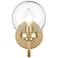 Fairbanks 8.5" High 1-Light Sconce - Brushed Gold and Clear