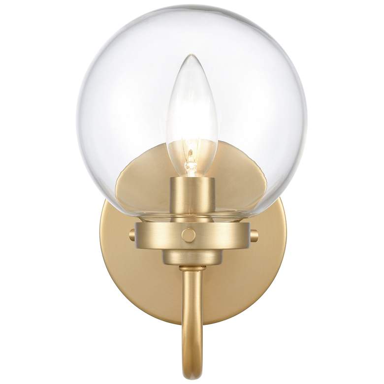 Image 1 Fairbanks 8.5 inch High 1-Light Sconce - Brushed Gold and Clear