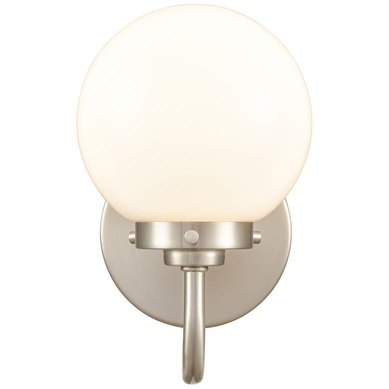 Image 1 Fairbanks 8.5 inch High 1-Light Sconce - Brushed Nickel and Opal