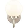 Fairbanks 8.5" High 1-Light Sconce - Brushed Nickel and Opal
