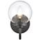 Fairbanks 8.5" High 1-Light Sconce - Matte Black with Clear