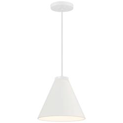 Fairchild 10" Wide White Metal Mini Pendant