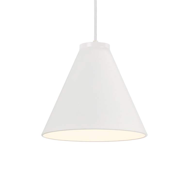 Image 4 Fairchild 10" Wide White Metal Mini Pendant more views