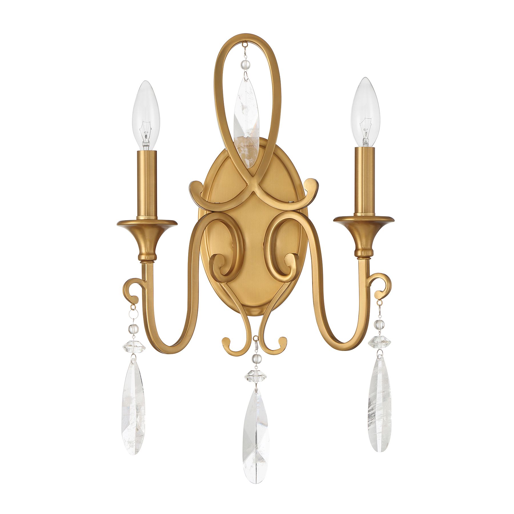 Image 2 Fairchild 2-Light Wall Sconce in Warm Brass more views