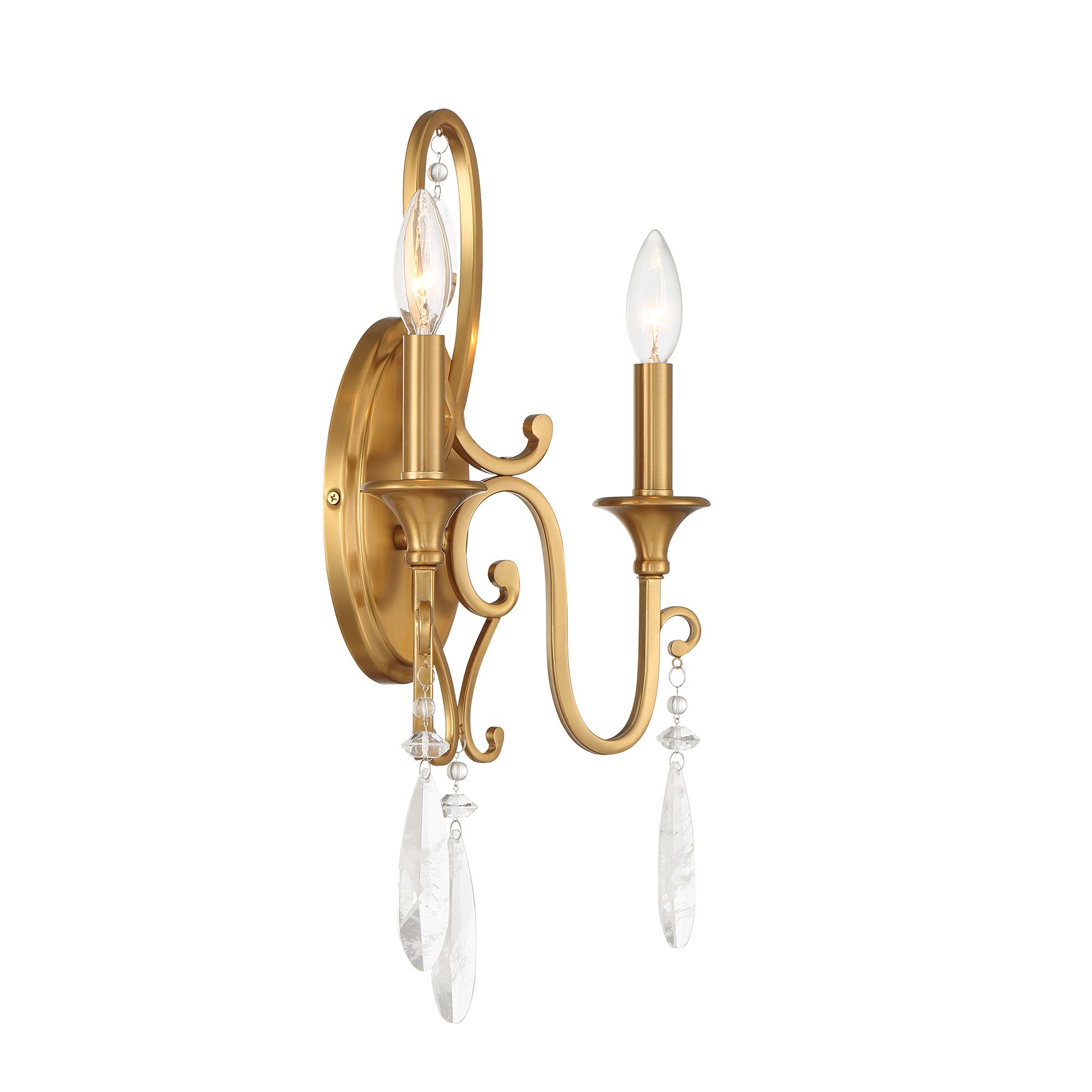 Image 4 Fairchild 2-Light Wall Sconce in Warm Brass more views