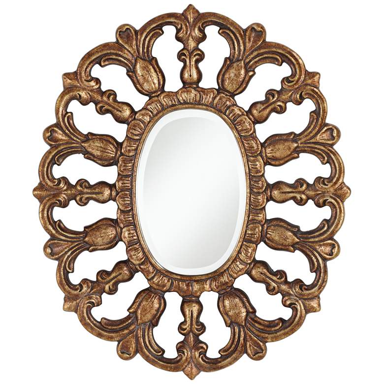 Image 1 Fairdale Bronze 25 3/4 inch x 31 1/2 inch Oval Wall Mirror