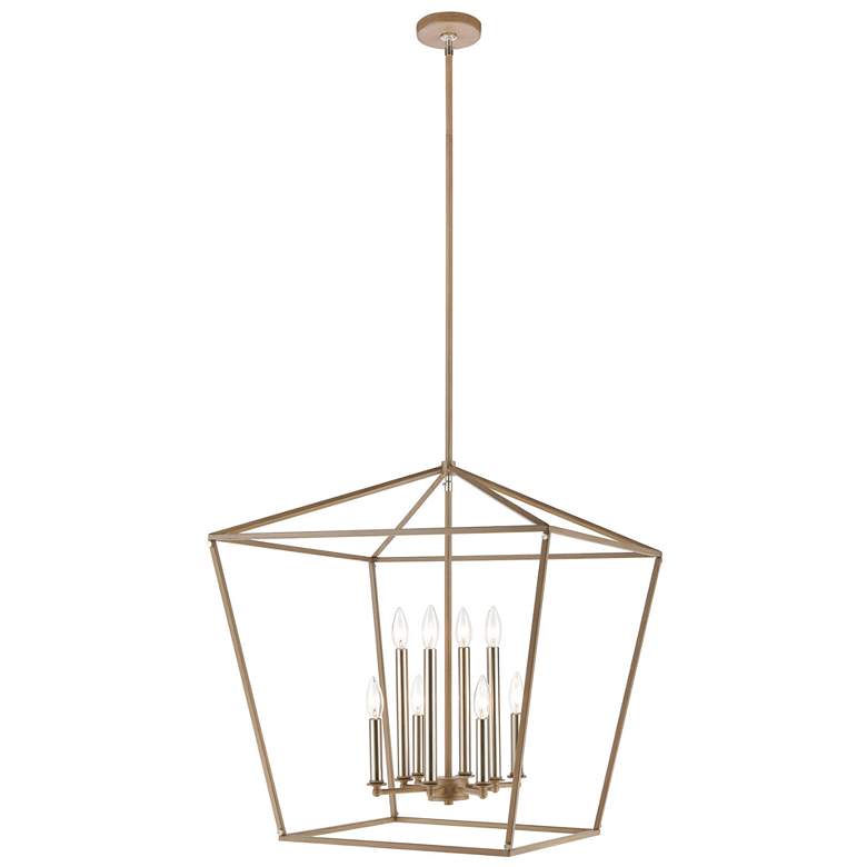 Image 1 Fairfax 24 inch Wide 8-Light Chandelier - Light Wood