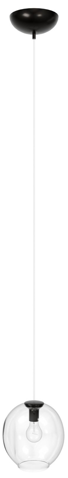 Fairfax 8"W 1-Light Pendant in Dark Bronze/Clear Glass