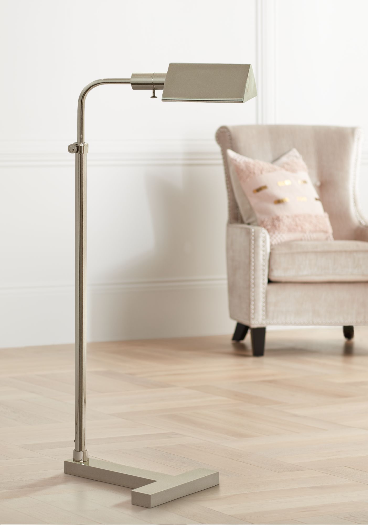 Fairfax Adjustable Polished Nickel Pharmacy Floor Lamp 8X316 Lamps