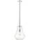 Fairfield 12" Polished Nickel Cord Hung Mini Pendant w/ Clear Shade