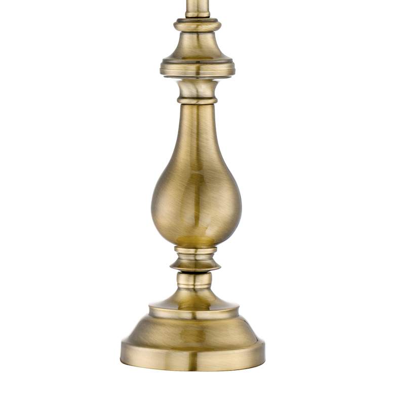Image 3 Fairlee 26"H Antique Brass Candlestick Table Lamp w/ Misha Blue Shade more views