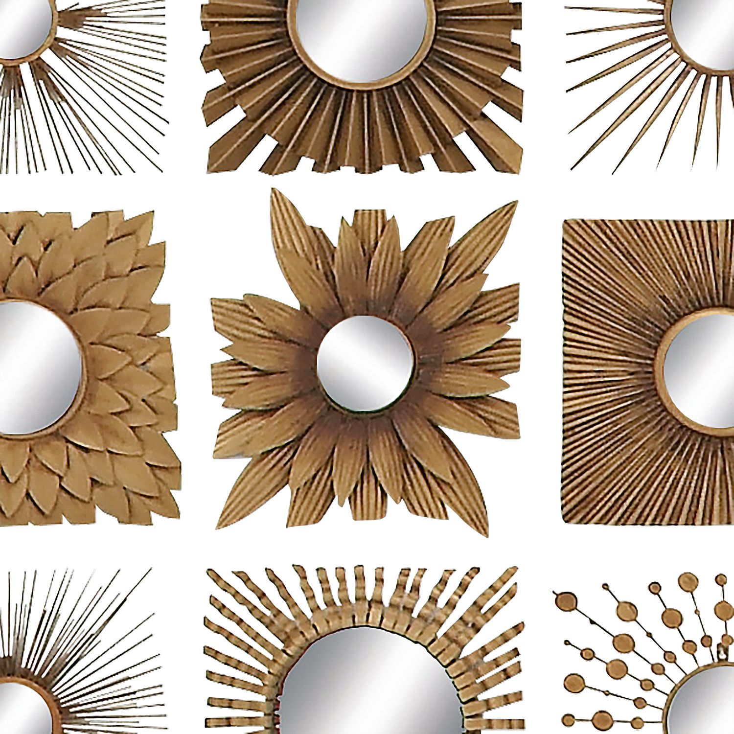 Image 3 Fairlee Mirrored 16" Square 9-Piece Wall Art Set more views