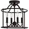 Fairley 13 1/4" Wide 4-Light Bronze Open Cage Ceiling Light