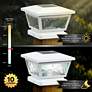 Watch A Video About the Fairmont White Outdoor Solar LED Post Cap