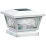 2_Fairmont 5" High White Outdoor Solar Powered LED Post Cap