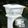 3_Fairmont 5" High White Outdoor Solar Powered LED Post Cap more views