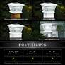 4_Fairmont 5" High White Outdoor Solar Powered LED Post Cap more views