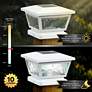 5_Fairmont 5" High White Outdoor Solar Powered LED Post Cap more views