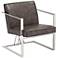 Fairmont Brown Faux Leather Accent Chair