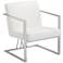 Fairmont White Faux Leather Accent Chair
