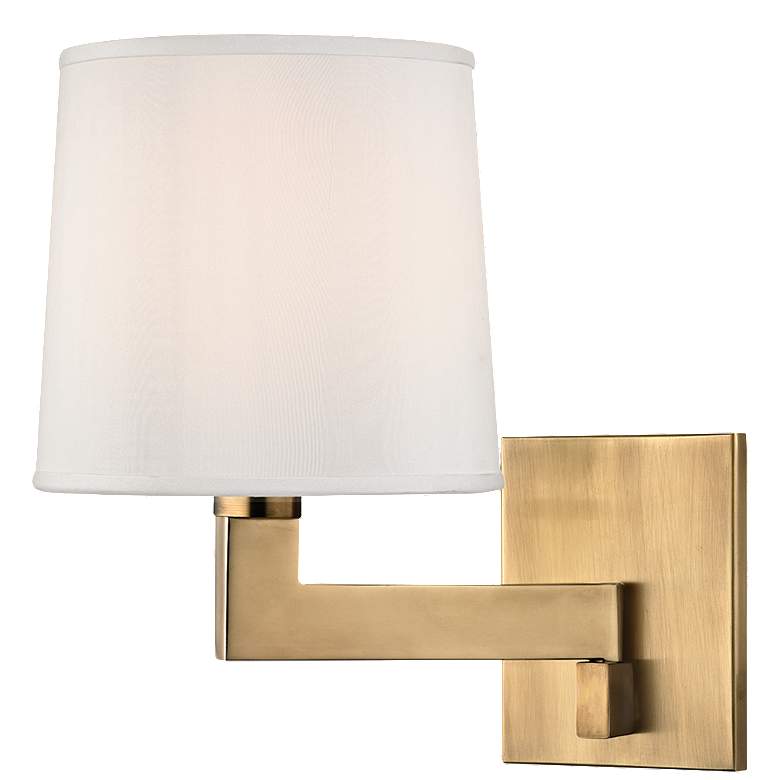 Image 1 Fairport 1 Light Wall Sconce Aged Brass