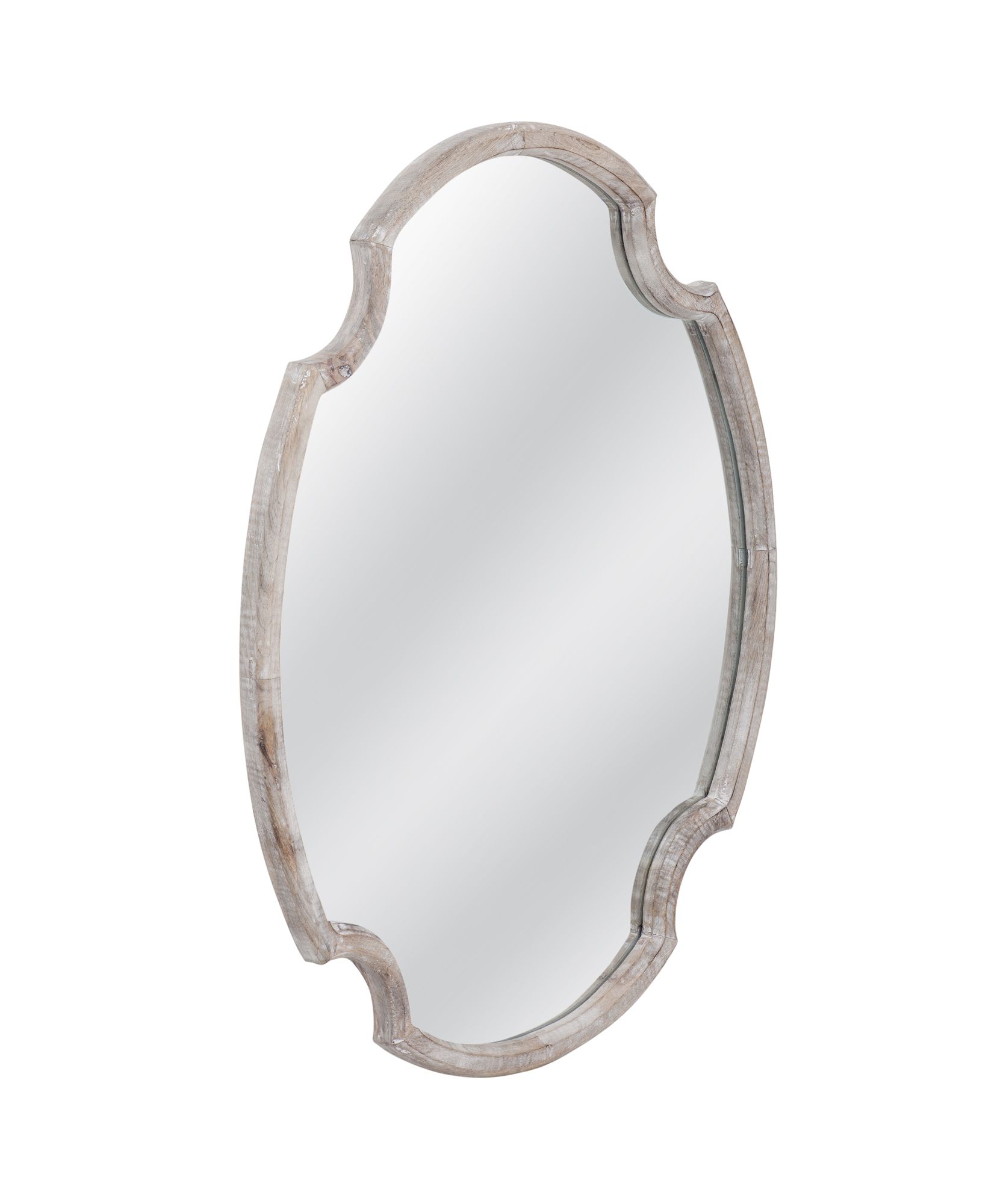 Image 2 Fairvale 40"W x 33"H White Wash Wall Mirror more views