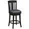 Fairview 26" Graphite Bonded Leather Swivel Counter Stool