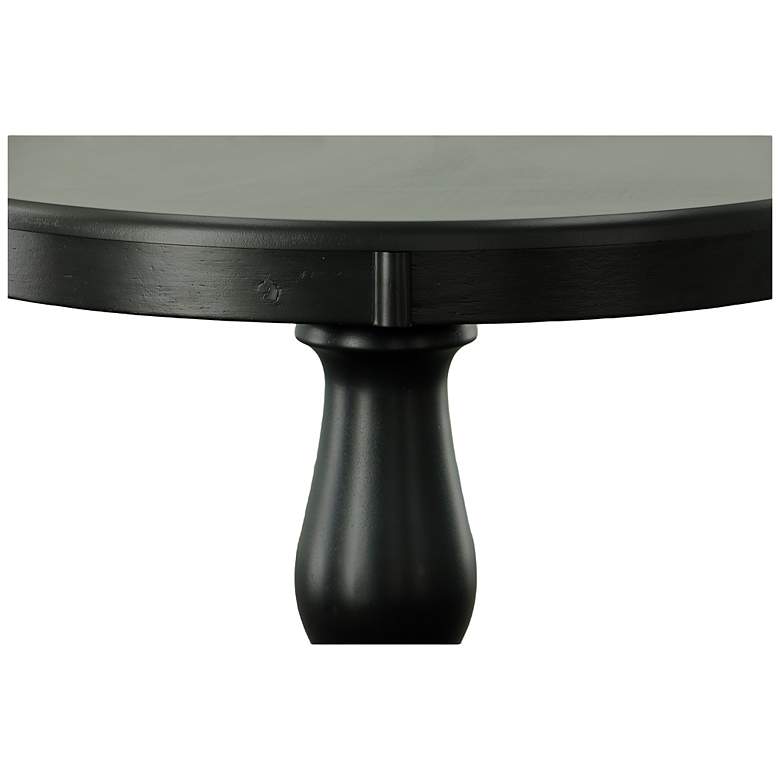 Image 4 Fairview 30" Antique Black Round Pedestal Dining Table more views